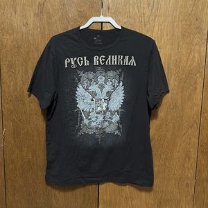 Russian tee with Imperial Russian Eagle size XL